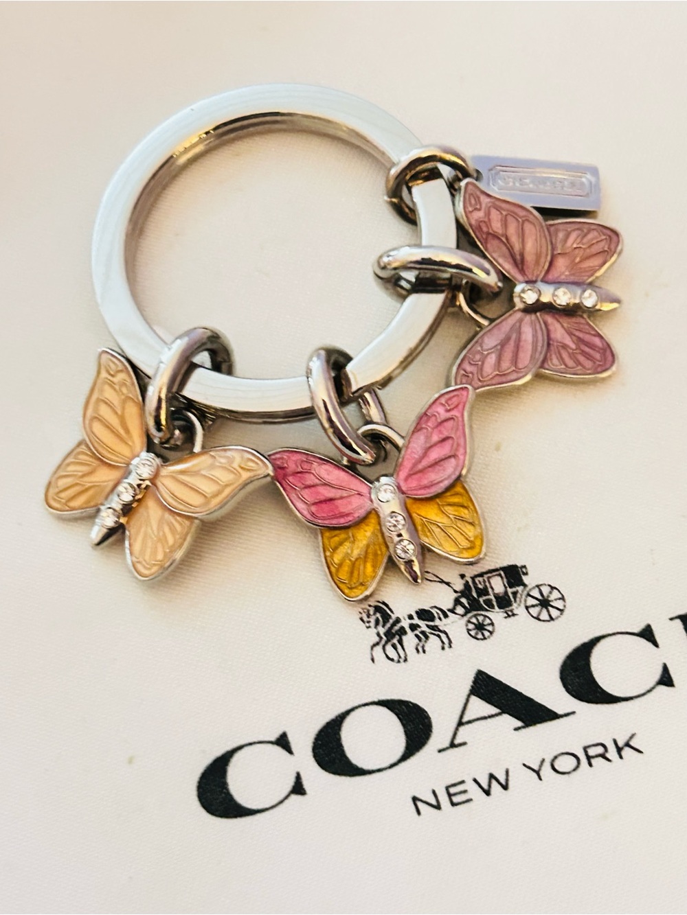 NWOT RARE Coach Y2K Butterfly Keychain/ Bag Charm - Picture 16 of 16